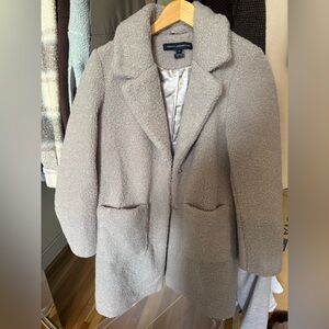 French Connection Women's Gray Teddy Jacket